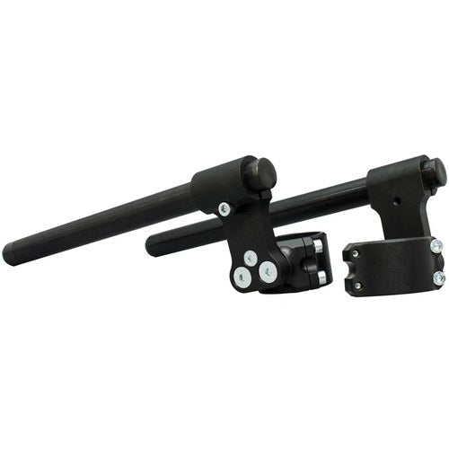 Woodcraft Racing 48mm 3 Piece Clipon Handlebar Kit With 2.5" Inch Rise - Black