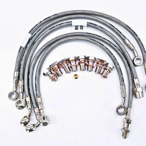 Yamaha 1982 XJ 1100 J Maxim Gbrakes Braided Front / Rear Brake Line Kit -5 Lines