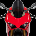 Ducati Panigale V2 2020-2024 Puig Windscreen R-RACER Solid Black