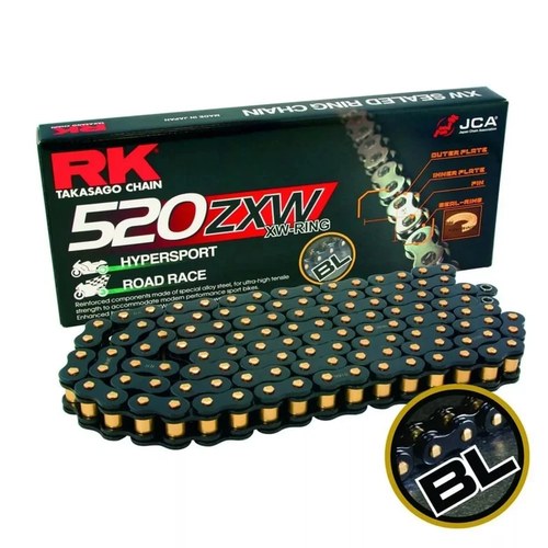 RK Excel BL520ZXW Drive Chain 520 Pitch 9.4K Tensile TO 1200CC BL-RD-GL-CH-BK-GR
