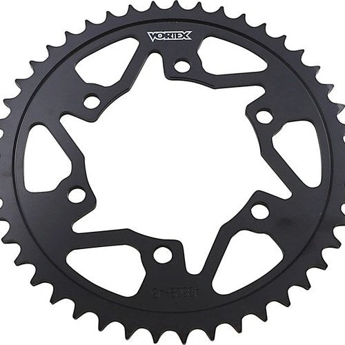 Vortex Steel Rear Sprocket 45T 525 Black #435CS-45 for Yamaha/Suzuki/Kawasaki