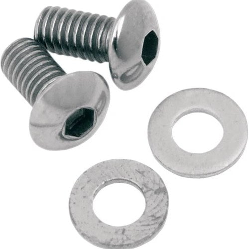 Colony Allen Fork Slider Drain Screws Chrome #9758-2 Harley Davidson
