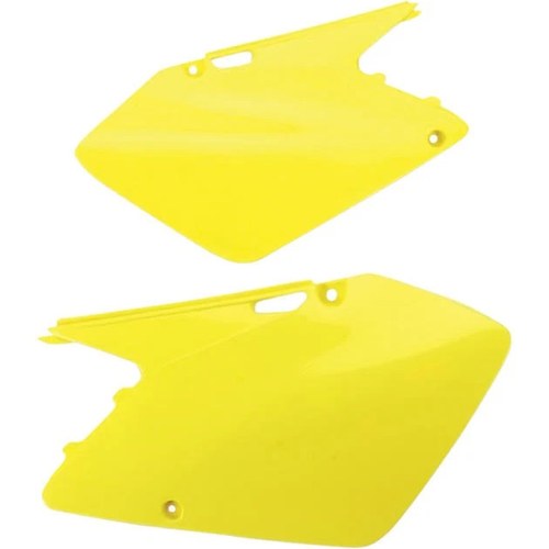 UFO Side Panels Neon Yellow SU03996102 for Suzuki RM125/RM250 2001-2008