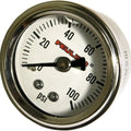 Feuling Liquid-Filled Pressure Gauge White with Rear 1/8 Npt Port