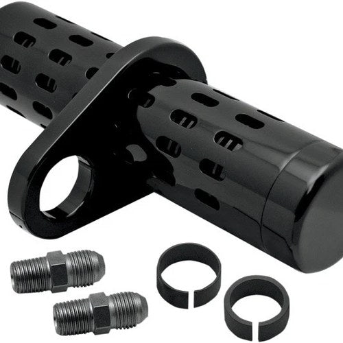 Pro-One Oil Cooler with Universal Clamp 1" to 1-1/4" Black Harley Davidson