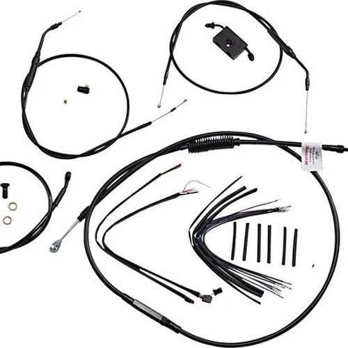 Burly Handlebar Cable/Line Kit for 14" Hangers w/ABS Single Disc Black #B30-1230