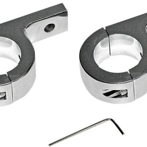 Custom Dynamics Engine Guard Light Mounting Bracket Chrome 1.25"