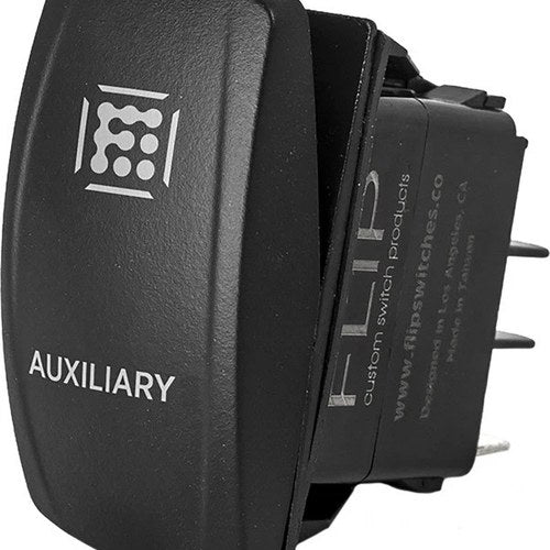 Flip Custom Switch Products Rocker Aux 2 Switch Black