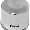 Emgo Micro Glass Oil Filter Chrome #10-55672 for Suzuki/Cagiva