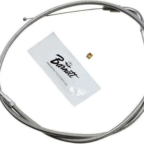 Barnett Push Idle Cable Stainless Braided #112559 Harley Davidson