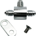 Magnum Universal Brake Line AN-3 T-Block With Bracket Chrome