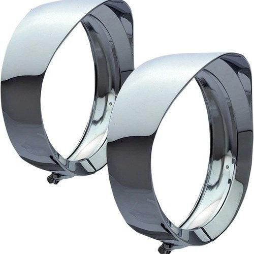 Headwinds Mariah Spot Light Trim Rings 4.5" Chrome #1-4028CAP Harley Davidson