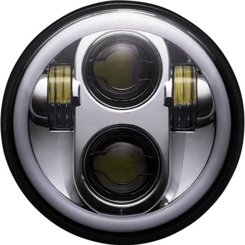 Custom Dynamics ProGlow LED Headlight W/Color Changing Halo Chrome #PG-575-C