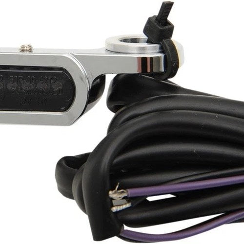 Drag Specialties LED Handlebar Marker Lights Chrome with Smoke Lens #187078