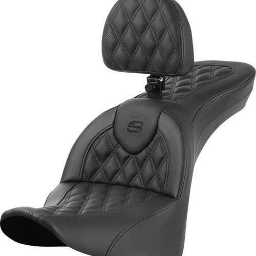 Saddlemen RoadSofa LS Seat With Backrest #285048 Harley Davidson