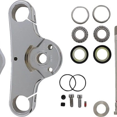 Hawg Halters Raked Triple Tree Kit 6 Degrees Chrome 49WGCR6-ST18 Harley