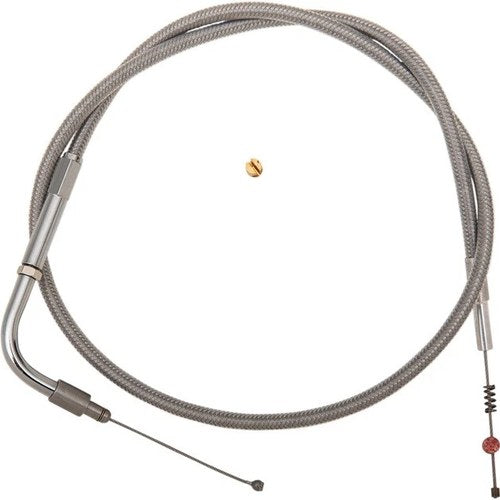 Barnett Push Idle Cable Stainless Braided #112739 Harley Davidson