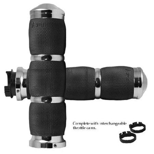 Air Cushioned Grips for Metric Motorcycles Chrome #MT-AIR-90-CH