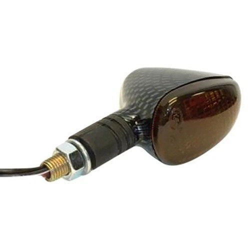 K&S Compact Flexible Short Stem Marker Lights S/F Carbon with Smoke Lens