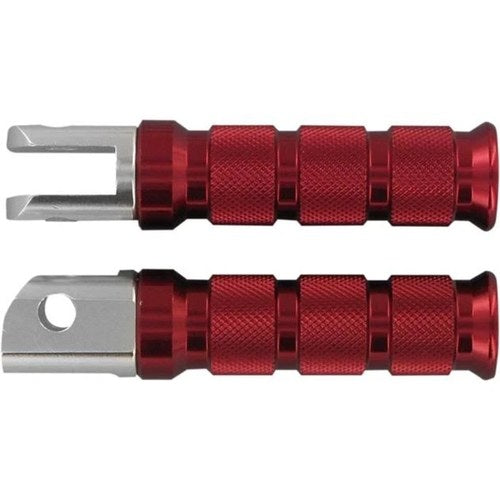 Emgo Round Driver Footpegs Red #50-11362 for Yamaha YZF-R1 2000-2003