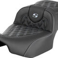 Saddlemen RoadSofa LS Ext. Reach Seat Silver Stitch #285018 Harley Davidson