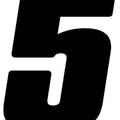 Dirt Digits Vinyl Numbers 4"H Black #5 3-Pack