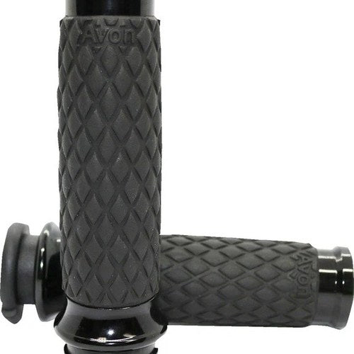 Avon Grips Diamond Contour Grips Black #DIA-65-ANO Harley Davidson