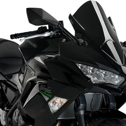 Puig 3mm Z Racing Windscreen Black 3881N for Kawasaki