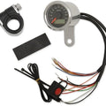 DS Mini Electronic Speedometer with Indicator Lights Kph Polished/Black #1138762