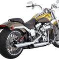 Vance & Hines Pcx Twin Slash Dual Slip-On Mufflers Chrome #16335 Harley Davidson