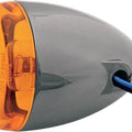 Chris Deuce-Style Turn Signal Black Hollow Stem Mount w/Amber Lens 8501A-BN