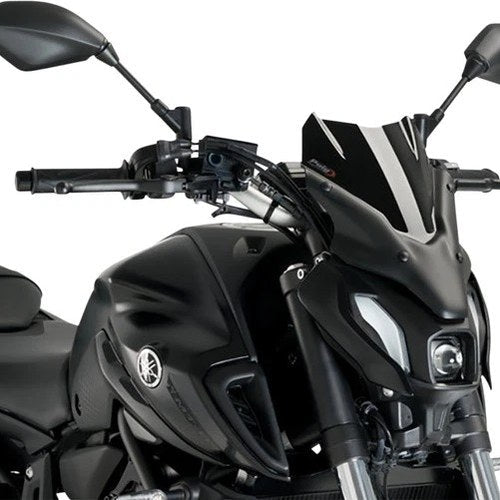 Puig Naked New Gen Sport Windscreen Black #20618N fits Yamaha MT-07 2021