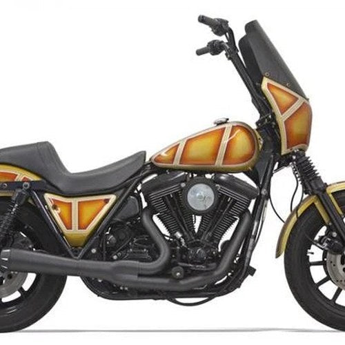 Bassani Road Rage 2:1 Short Megaphone Exhaust System Black #1FXR2B