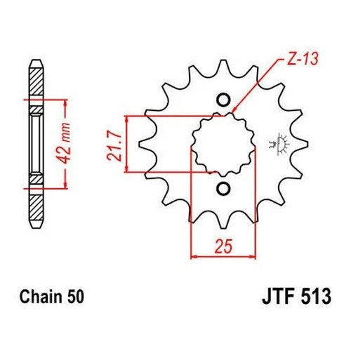 JT Front Sprocket 530 14T #JTF513.14 for Suzuki