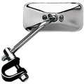 Emgo Clamp-On Classic Mirror Rectangular 7/8" Steel Chrome Tinted Universal