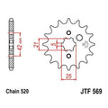 JT Front Sprocket 520 16T #JTF569.16 for Yamaha