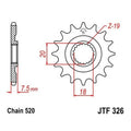 JT Front Sprocket 520 13T fits Honda CR125R 1987-1996,1998-2003