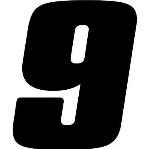 Dirt Digits Vinyl Numbers 7"H Black #9 3-Pack