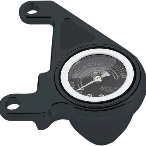 Arlen Ness Radius Oil Pressure Gauge Kit Black #15-675 Harley Davidson