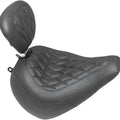 Mustang Wide Tripper Solo Seat With Backrest Diamond Stitch Black #83061