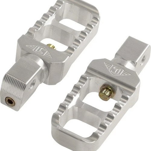 Joker Machine Serrated Stubby Passenger Footpegs Silver #08-642-8 Indian Scout