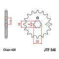 JT Front Sprocket 420 14T #JTF546.14 for Yamaha LB50P Chappy/LB80IIA Chappy