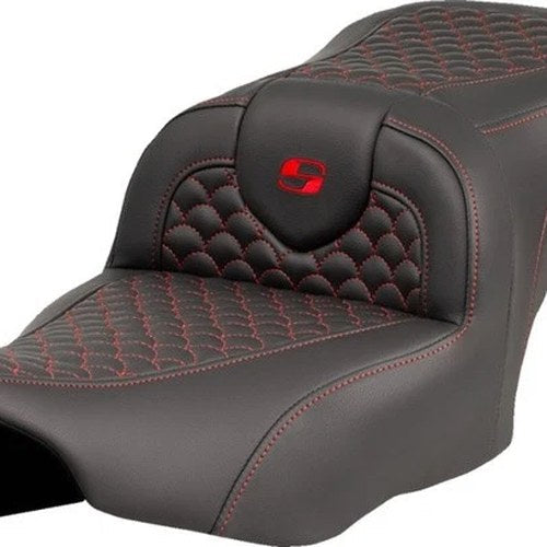 Saddlemen RoadSofa DS Seat Red Stitch Harley Davidson Road Glide/Street Glide