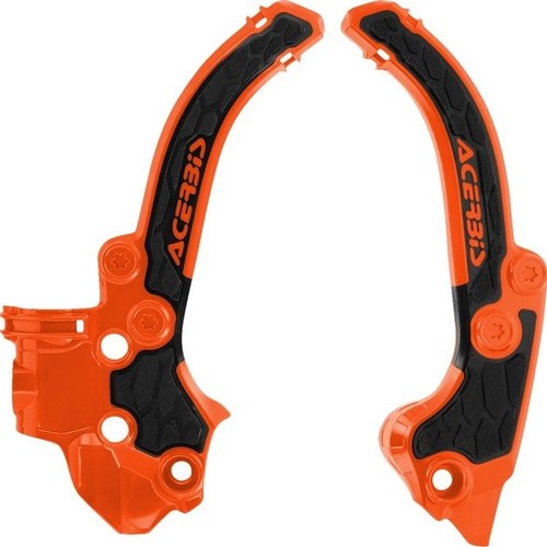 Acerbis X-Grip Frame Guards Orange/Black KTM/Gas/Husqvarna 50 SX 2024-2026