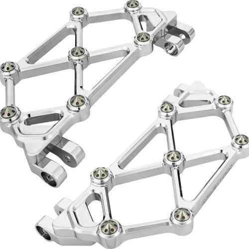 Arlen Ness Mini Diamond Driver Floorboards Chrome #410-046 Harley Davidson