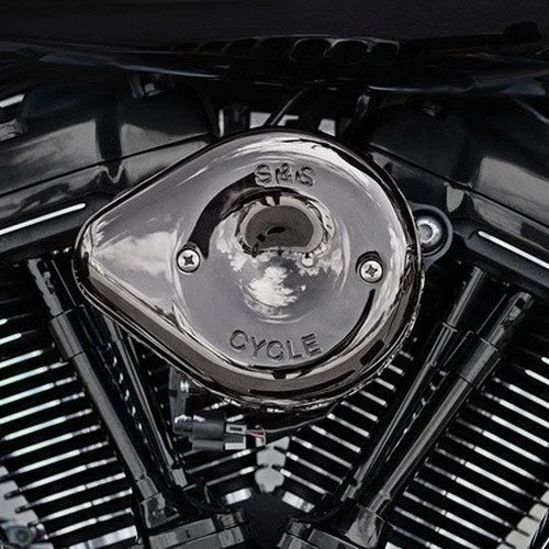 S&S Stealth Mini Teardrop Air Cleaner Cover Lava Chrome
