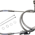 Drag Specialties Rear Non-ABS Brake Line Silver #264555 Harley Davidson