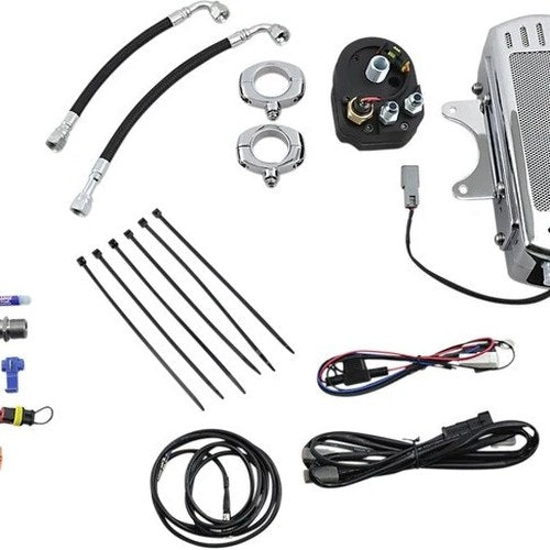 UltraCool Frame/Side Mount Oil Cooler Kit Chrome #SMD-1C Harley Davidson Dyna