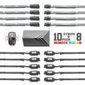XK Glow Multi-Color Motorcycle LED Accent Light Kit with Remote Key Fob 18-Piece