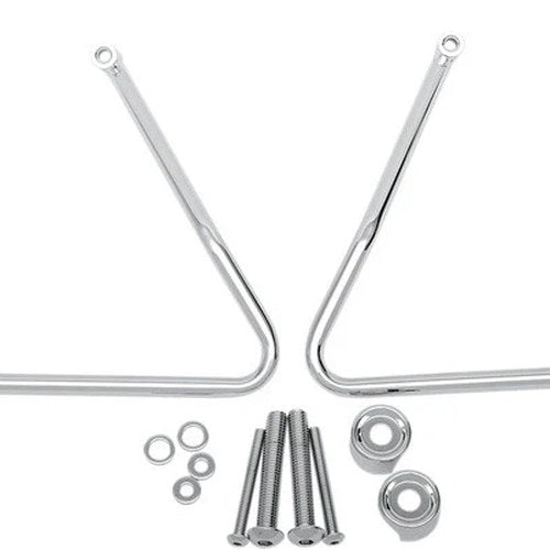 DS Chrome Saddlebag Support Brackets Harley Davidson 138913